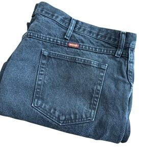 Rustler Mens Black Denim Jeans Size 48x30 Classic Fit Straight Leg Pants